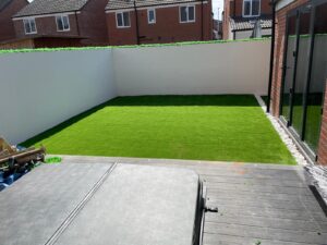artificial turf installed by Manders Fencing and Garden Services Nottingham